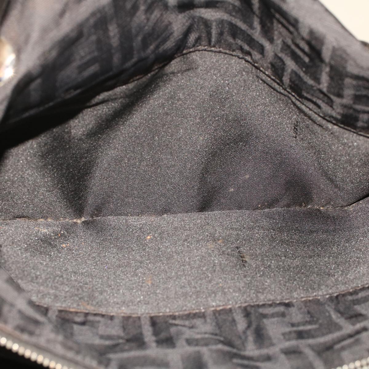 FENDI Zucca Canvas Shoulder Bag Black 222826619 rd5166