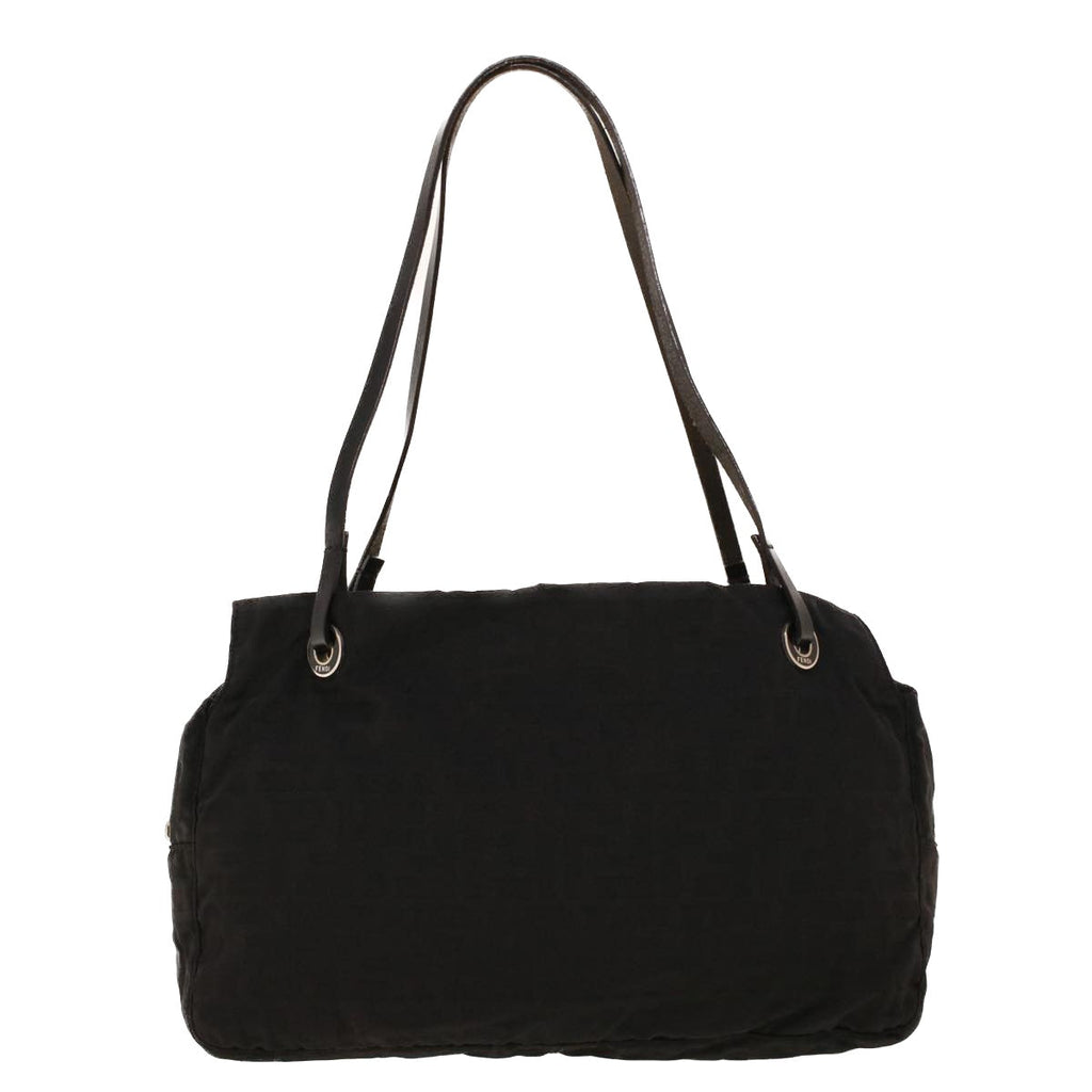 FENDI Zucca Canvas Shoulder Bag Black 222826619 rd5166