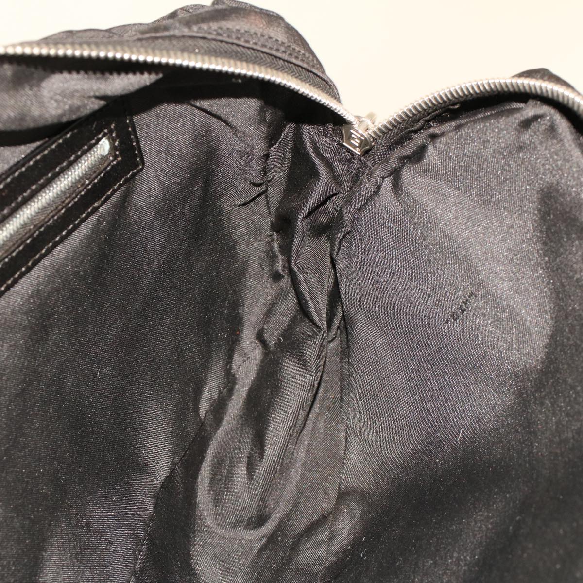FENDI Zucca Canvas Shoulder Bag Black 222826619 rd5166