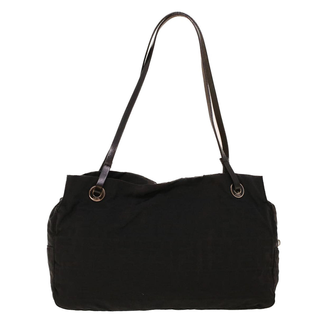 FENDI Zucca Canvas Shoulder Bag Black 222826619 rd5166