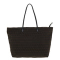 FENDI Zucchino Canvas Tote Bag Black Brown rd5172