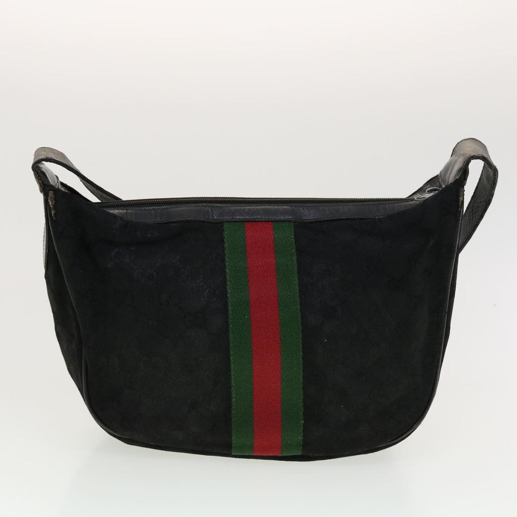 GUCCI GG Canvas Web Sherry Line Hand Bag 2Set Beige Black Red Green rd5182