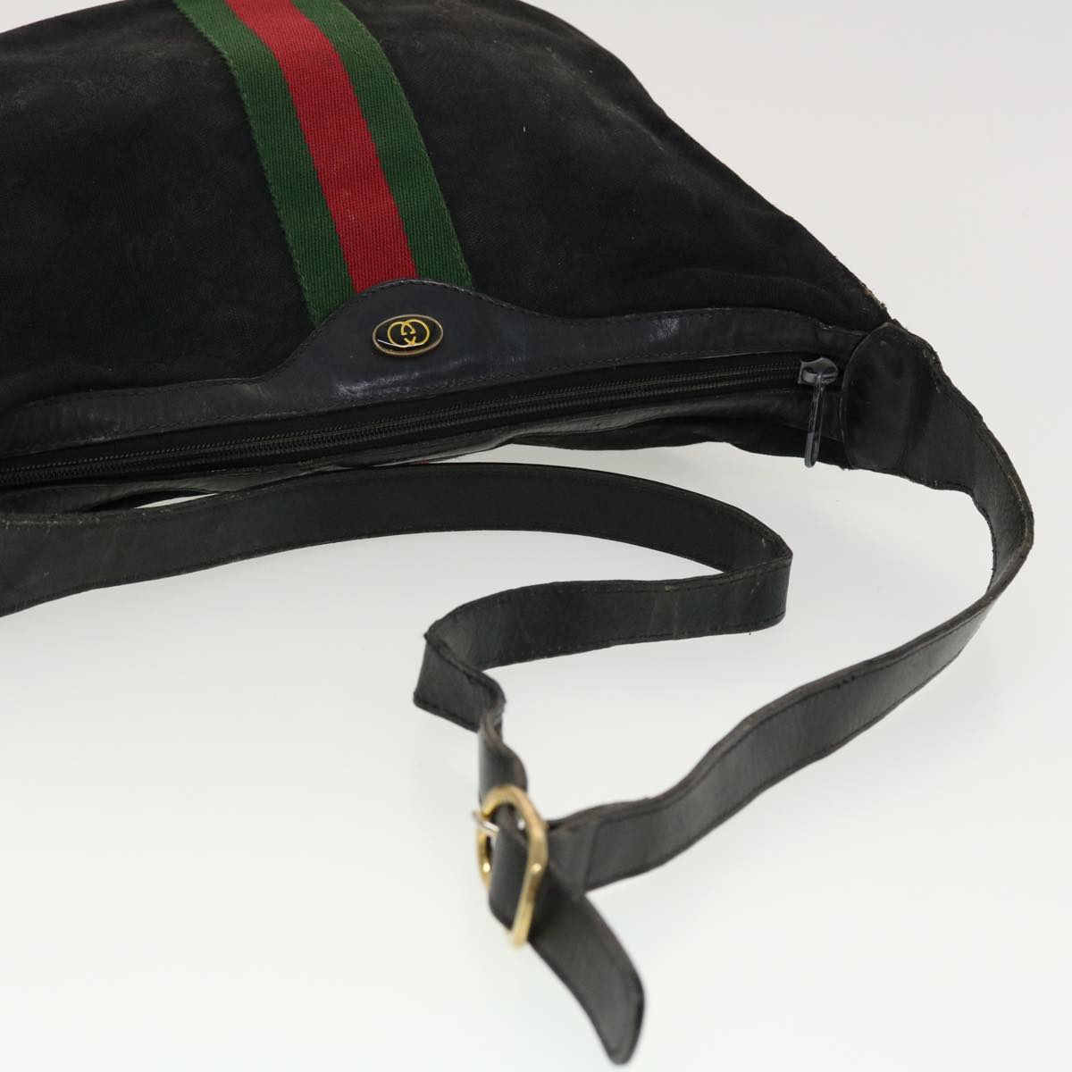 GUCCI GG Canvas Web Sherry Line Hand Bag 2Set Beige Black Red Green rd5182