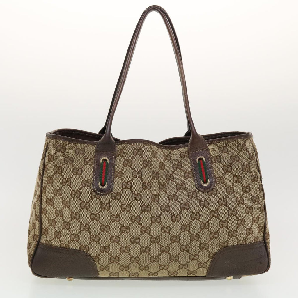 GUCCI GG Canvas Web Sherry Line Hand Bag 2Set Beige Black Red Green rd5182
