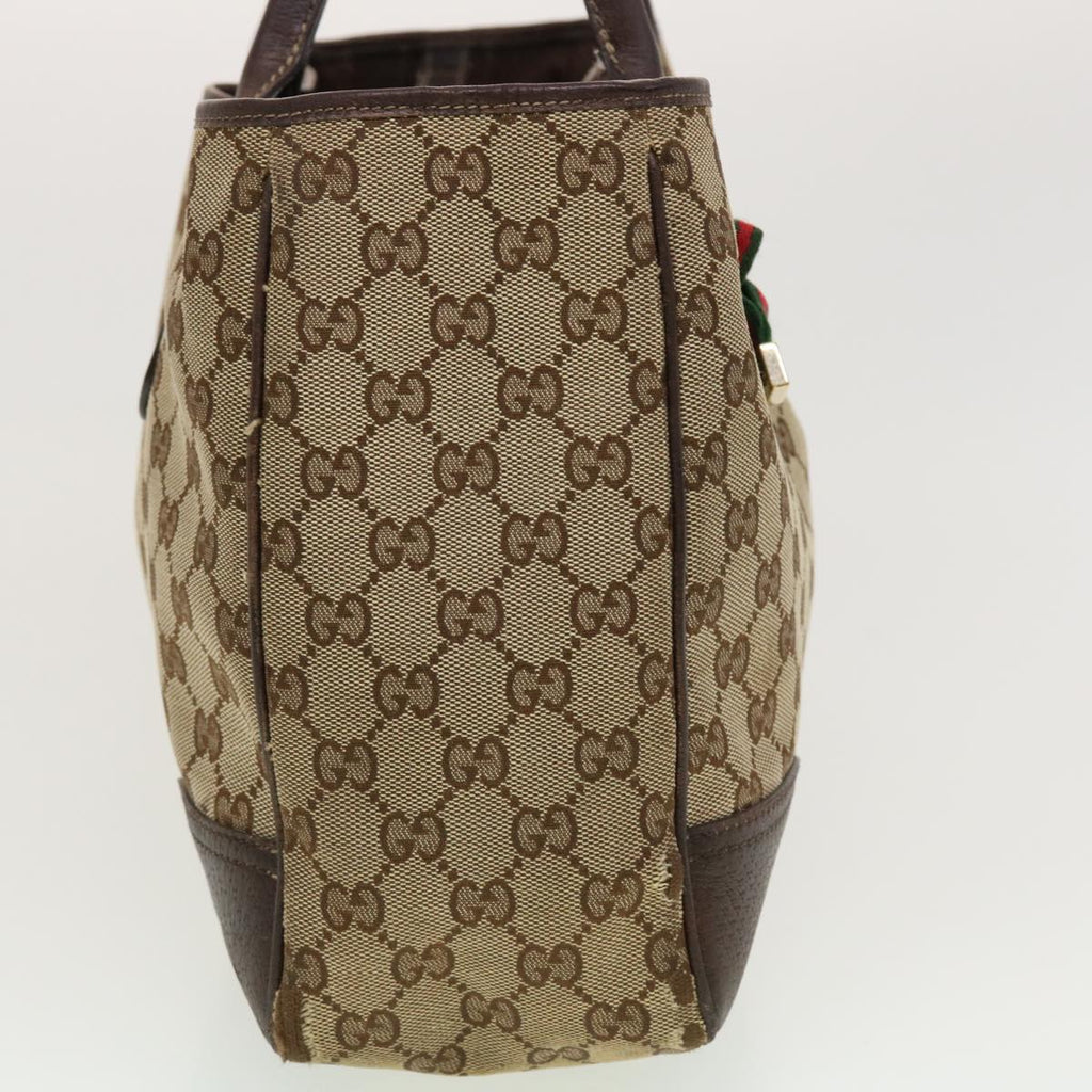 GUCCI GG Canvas Web Sherry Line Hand Bag 2Set Beige Black Red Green rd5182