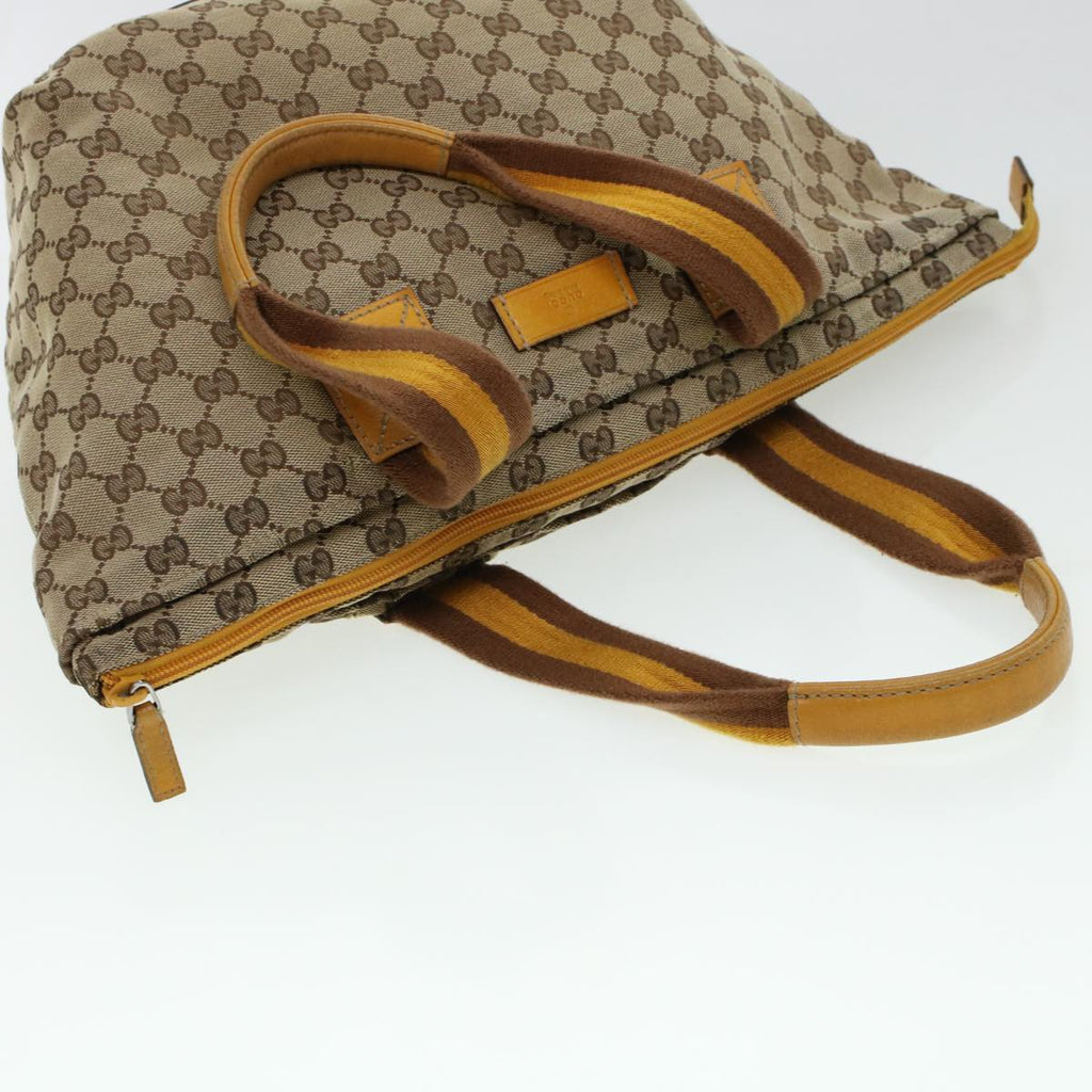 GUCCI GG Canvas Web Sherry Line Hand Bag 2Set Beige Red Green rd5183