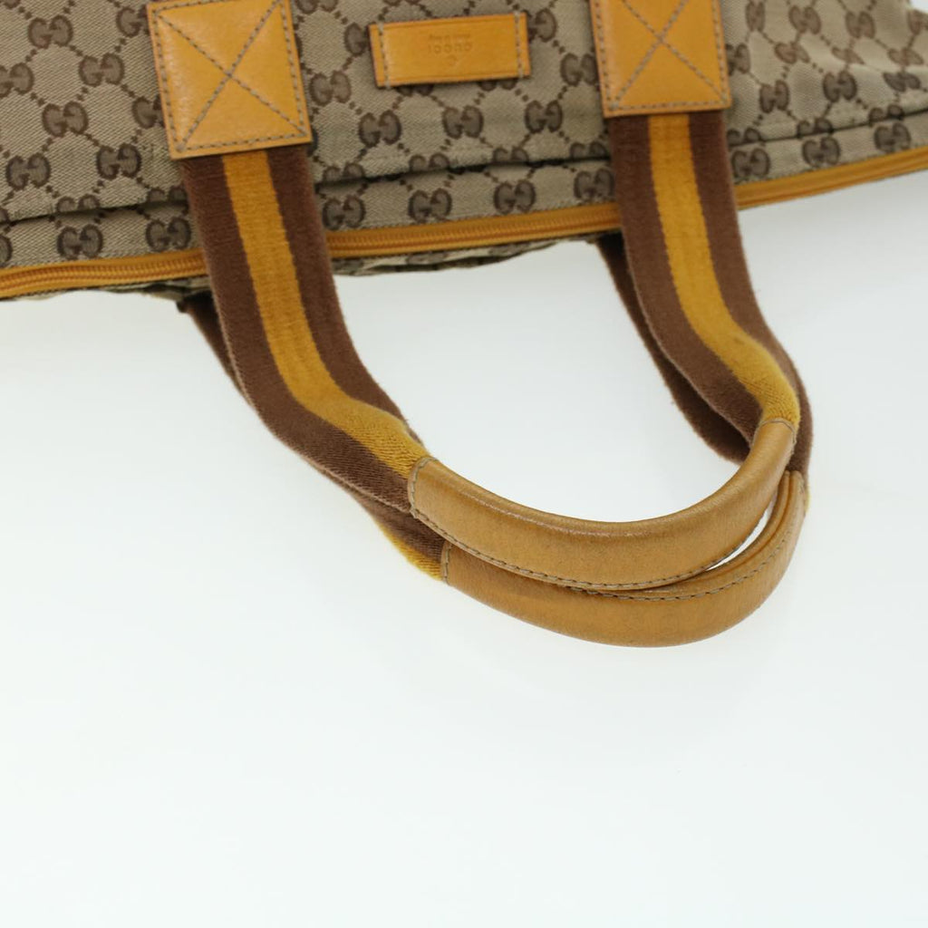 GUCCI GG Canvas Web Sherry Line Hand Bag 2Set Beige Red Green rd5183