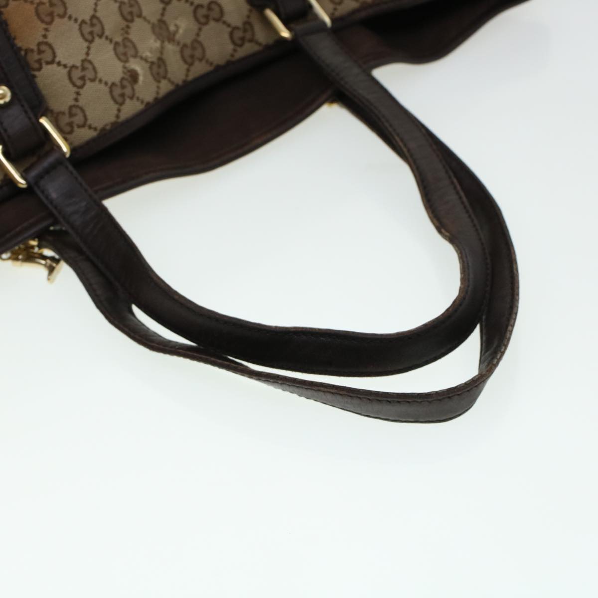 GUCCI GG Canvas Web Sherry Line Hand Bag 2Set Beige Red Green rd5183