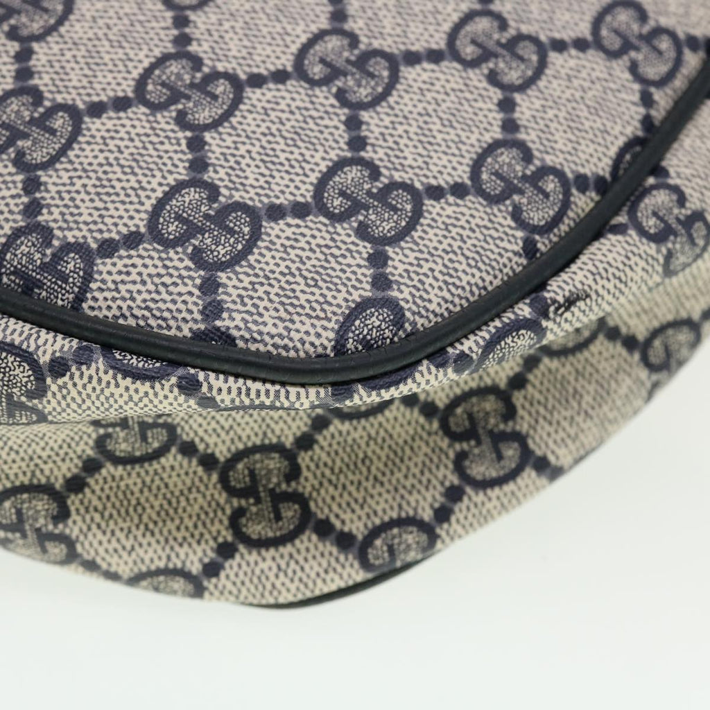 GUCCI GG Canvas Sherry Line Clutch Bag Gray Red Navy 89.01.034 rd5207