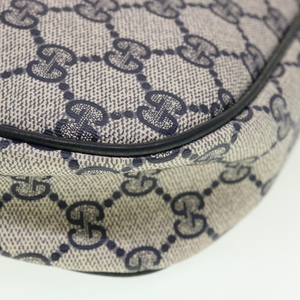 GUCCI GG Canvas Sherry Line Clutch Bag Gray Red Navy 89.01.034 rd5207