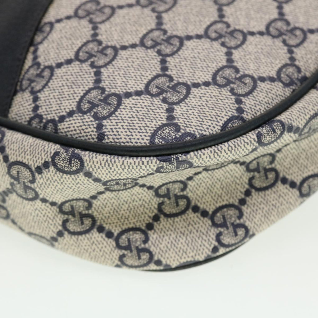 GUCCI GG Canvas Sherry Line Clutch Bag Gray Red Navy 89.01.034 rd5207
