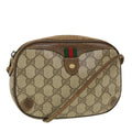 GUCCI GG Canvas Web Sherry Line Shoulder Bag Beige Red 89.02.066 rd5229