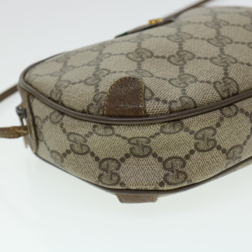 GUCCI GG Canvas Web Sherry Line Shoulder Bag Beige Red 89.02.066 rd5250
