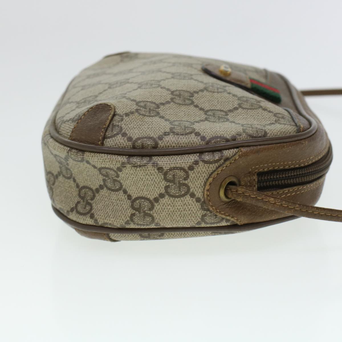 GUCCI GG Canvas Web Sherry Line Shoulder Bag Beige Red 89.02.066 rd5250