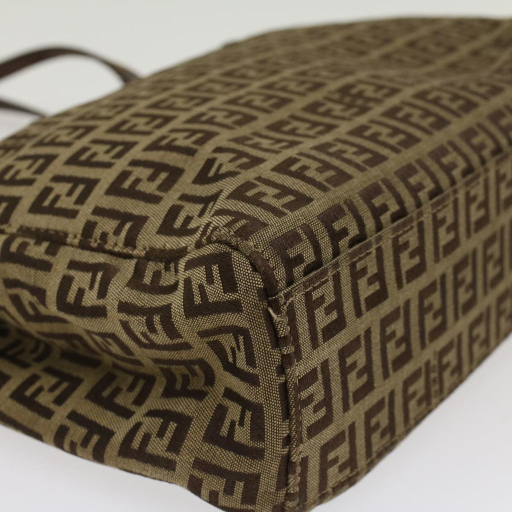 FENDI Zucchino Canvas Tote Bag Brown rd5439