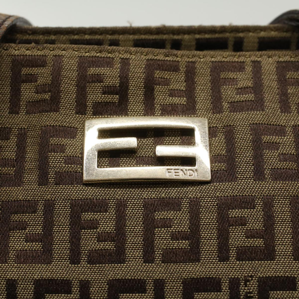 FENDI Zucchino Canvas Tote Bag Brown rd5439