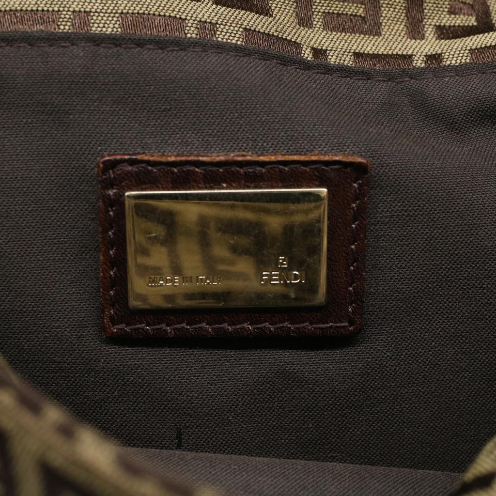 FENDI Zucchino Canvas Tote Bag Brown rd5439