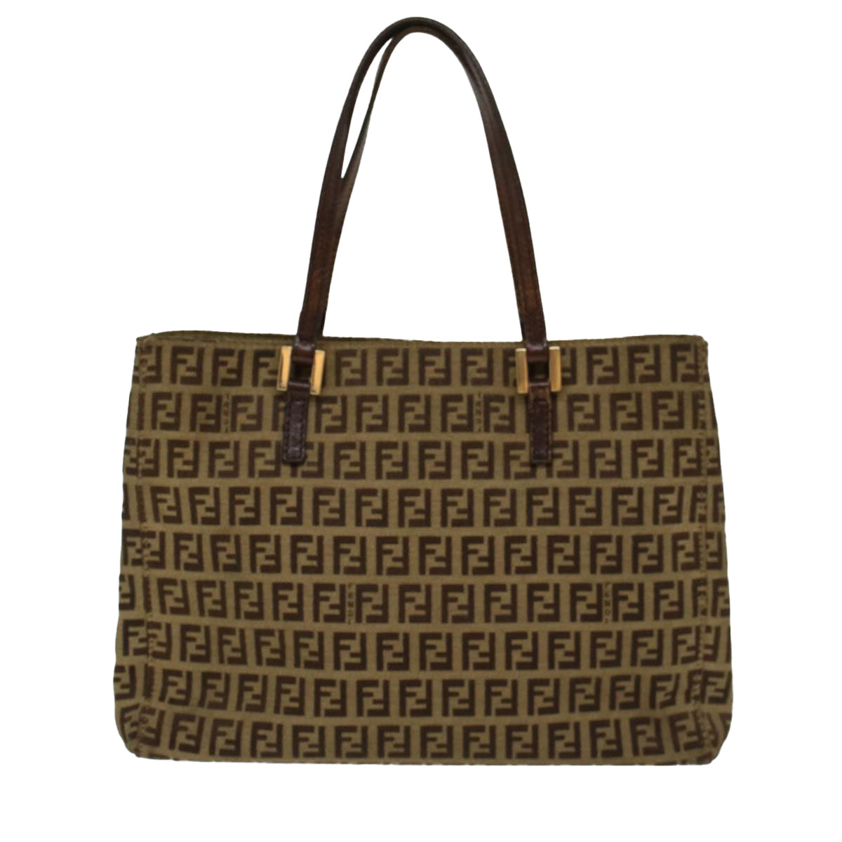FENDI Zucchino Canvas Tote Bag Brown rd5439