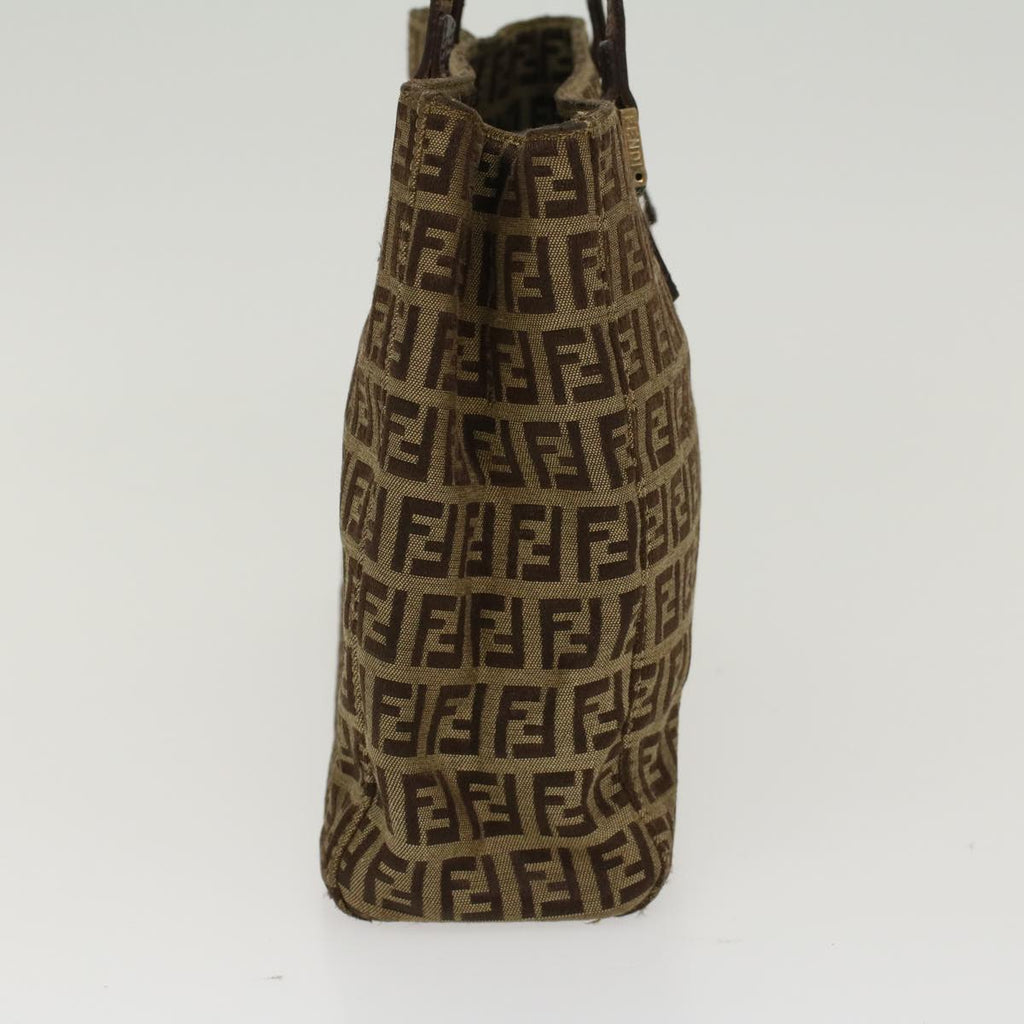 FENDI Zucchino Canvas Tote Bag Brown rd5439