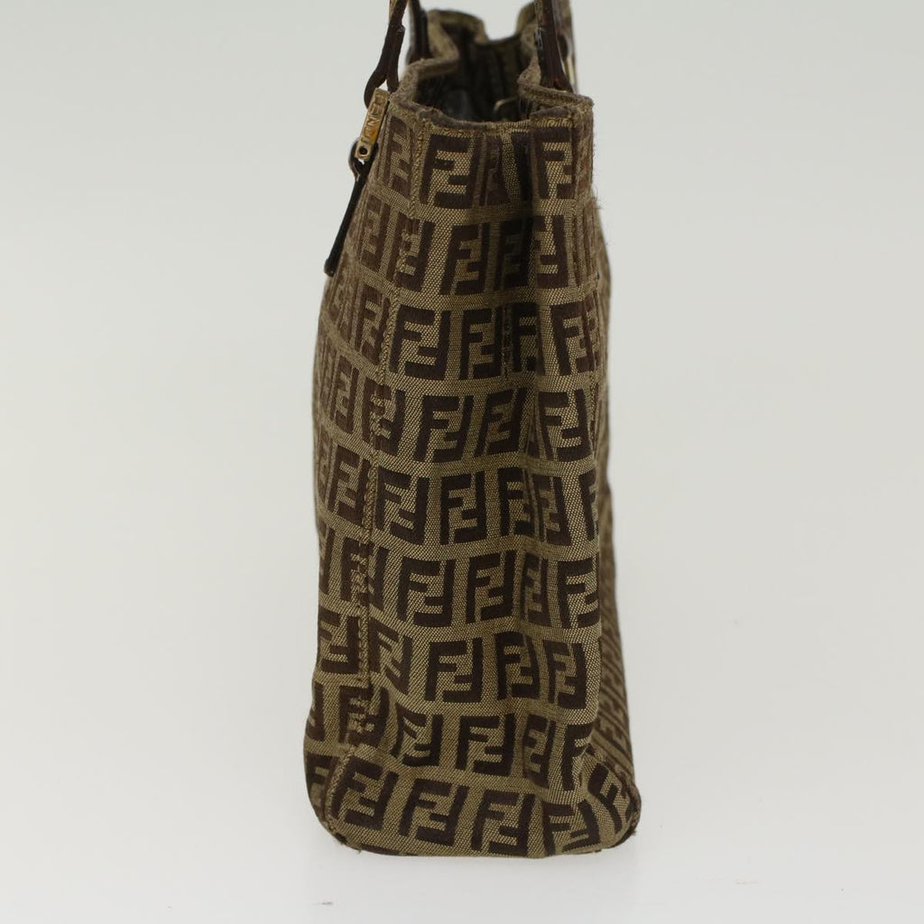 FENDI Zucchino Canvas Tote Bag Brown rd5439