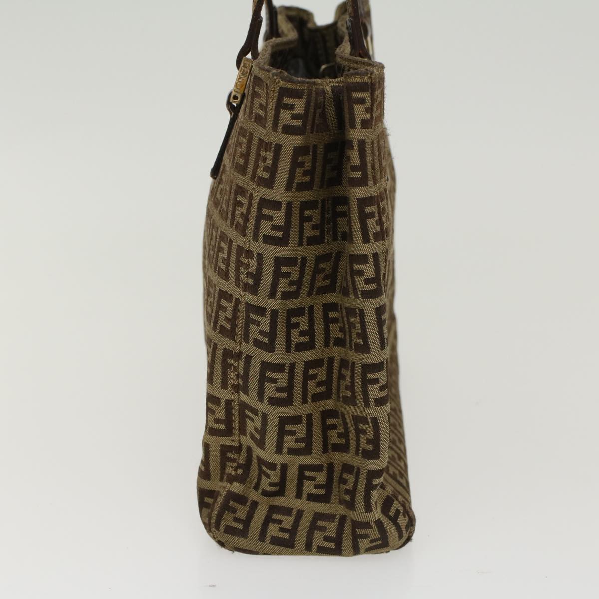 FENDI Zucchino Canvas Tote Bag Brown rd5439