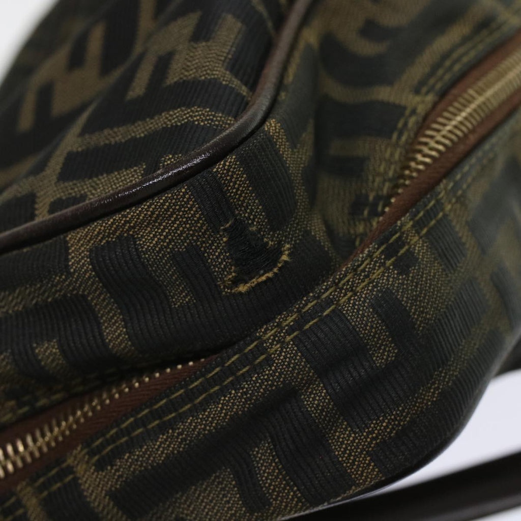 FENDI Zucca Canvas Hand Bag Black Brown rd5604