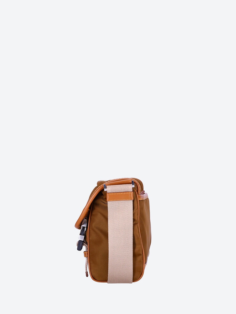 Prada Men Re-Nylon And Leather Shoulder Bag