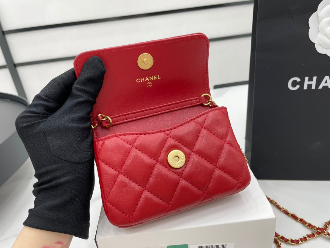 CHLMini Flap Bag Red For Women, Women’s Bags 7.5in/19cm