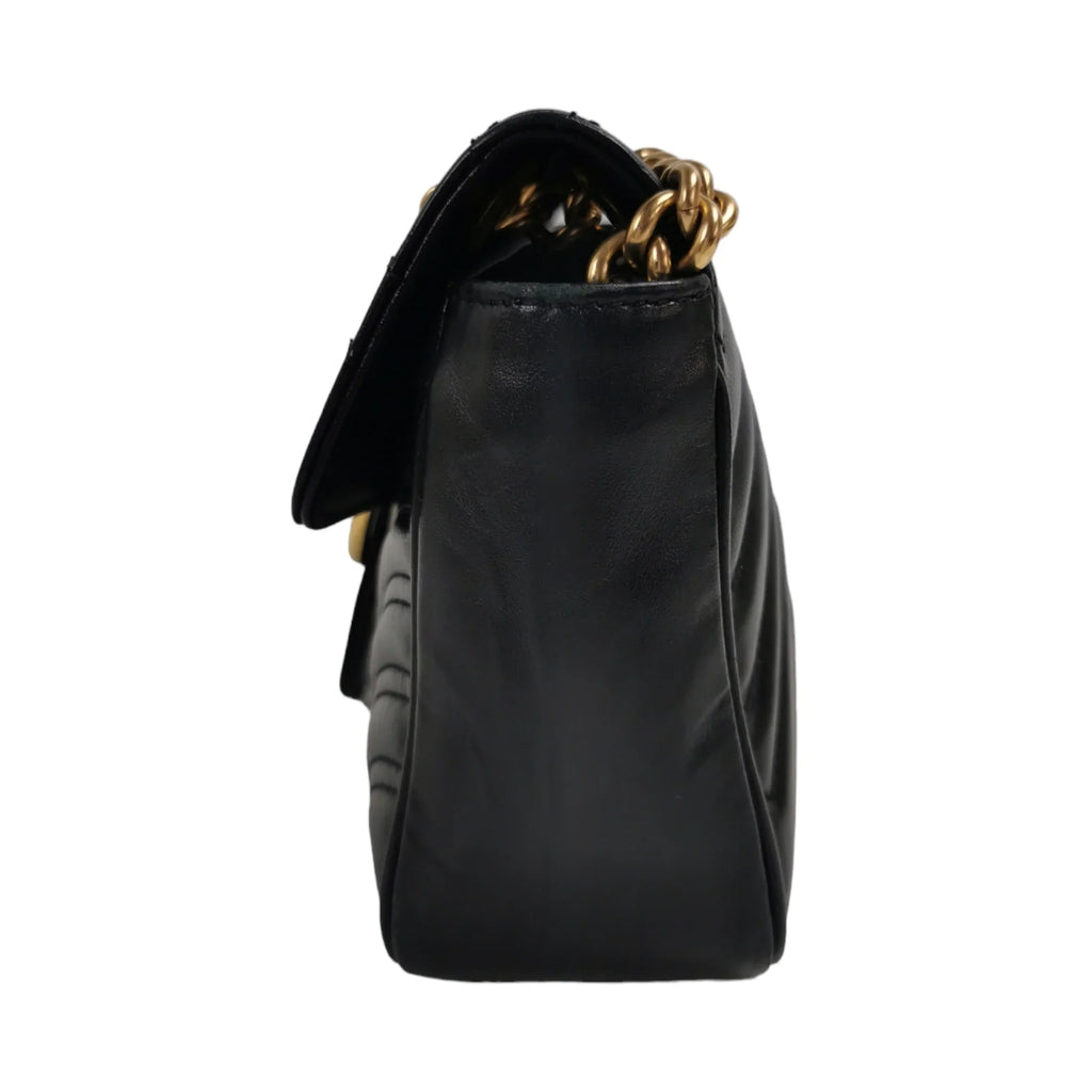 Gucci GG Marmont Small Black MatelassÃƒÆ’Ã‚Â© Leather
