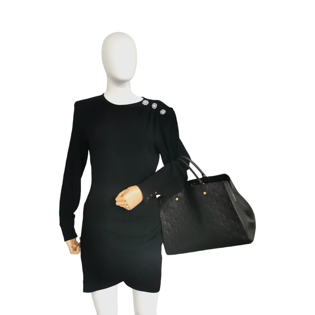 Louis Vuitton Montaigne GM Black Monogram empty