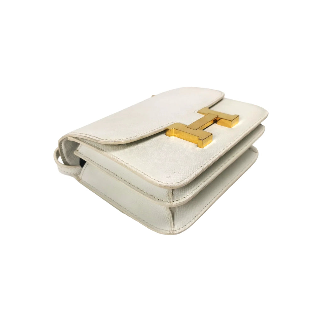 HermÃƒÆ’Ã‚Â¨s Constance 18 White Epsom Leather