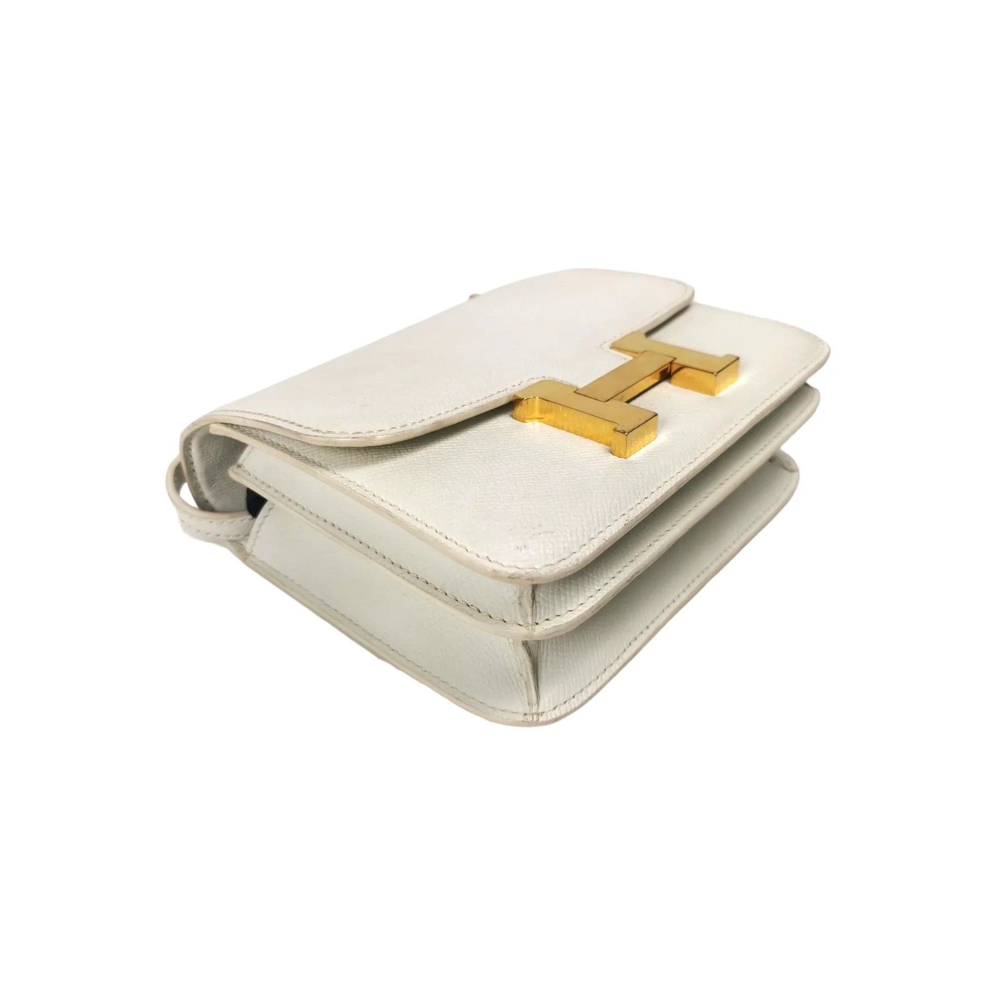 HermÃƒÆ’Ã‚Â¨s Constance 18 White Epsom Leather