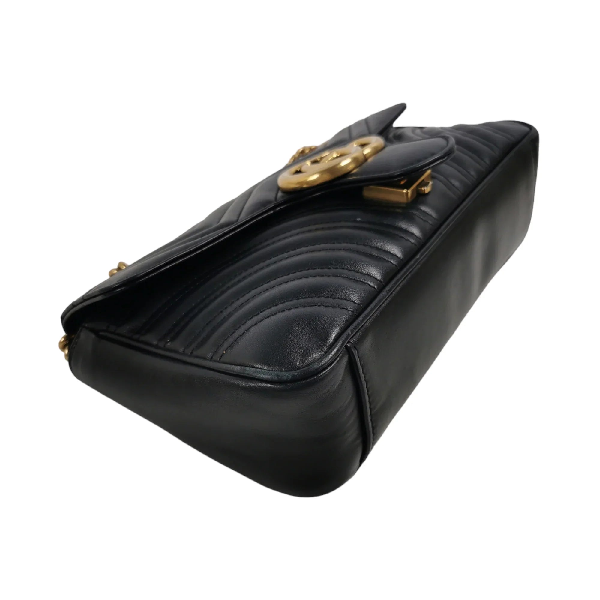 Gucci GG Marmont Small Black MatelassÃƒÆ’Ã‚Â© Leather
