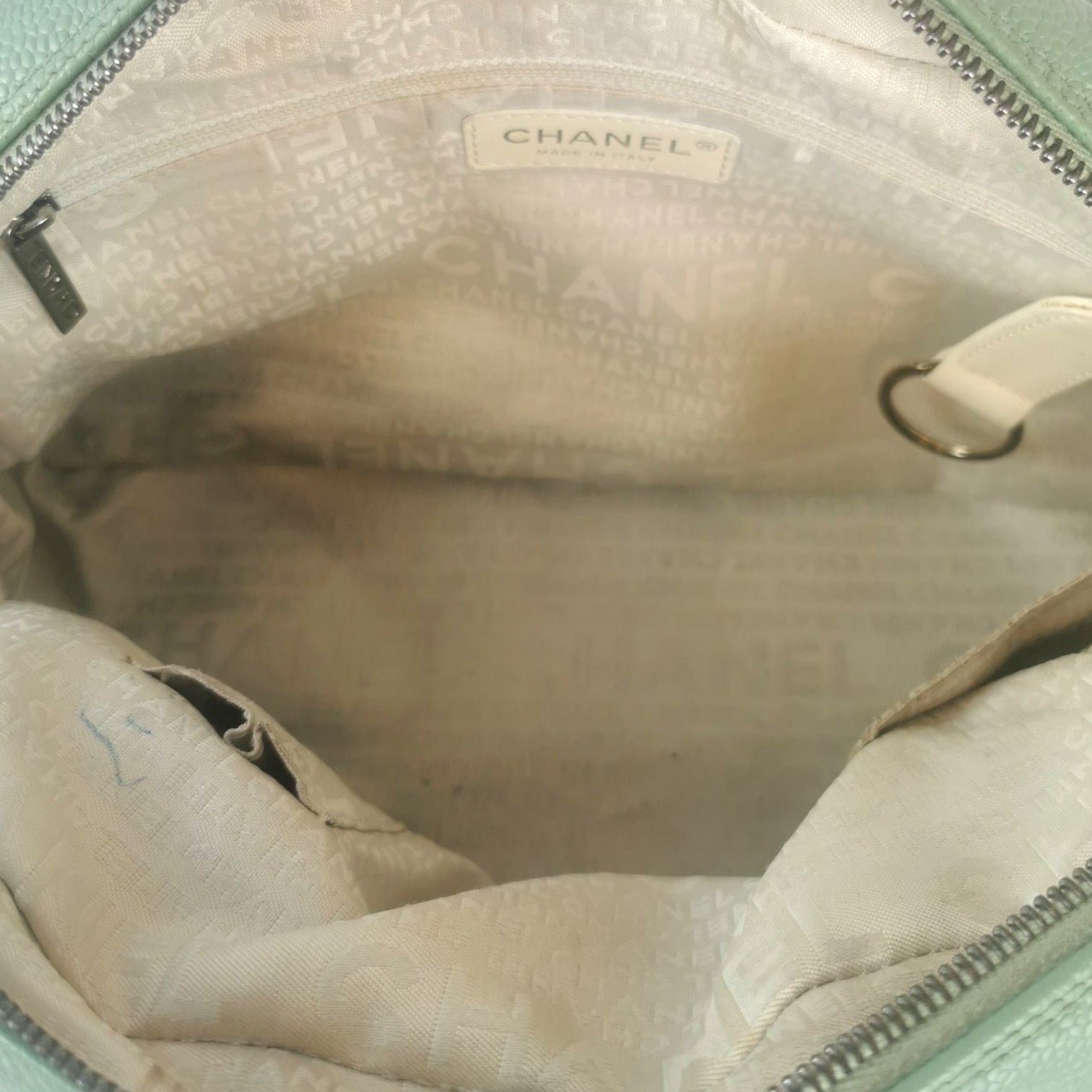 Chanel Chocolate Bar Bowling Bag Green