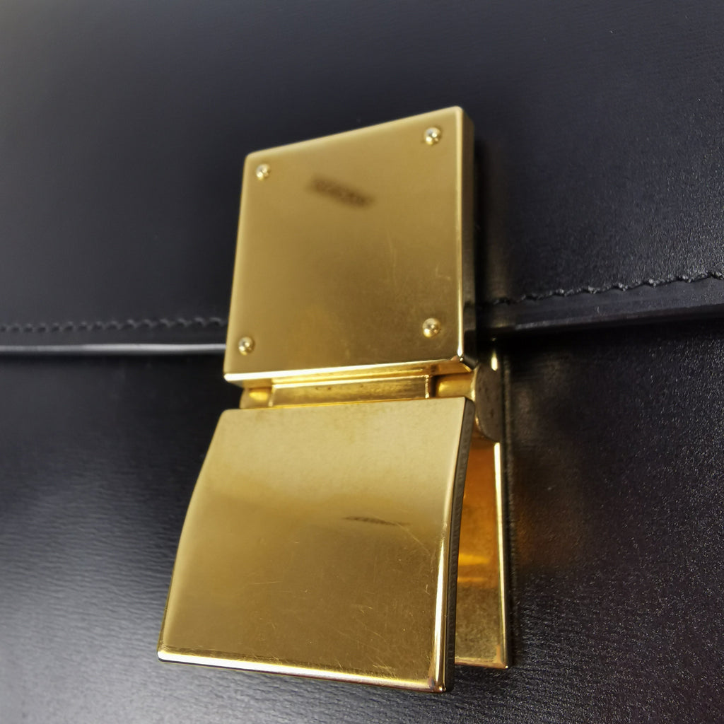 Celine Classic Medium Black Box Calfskin