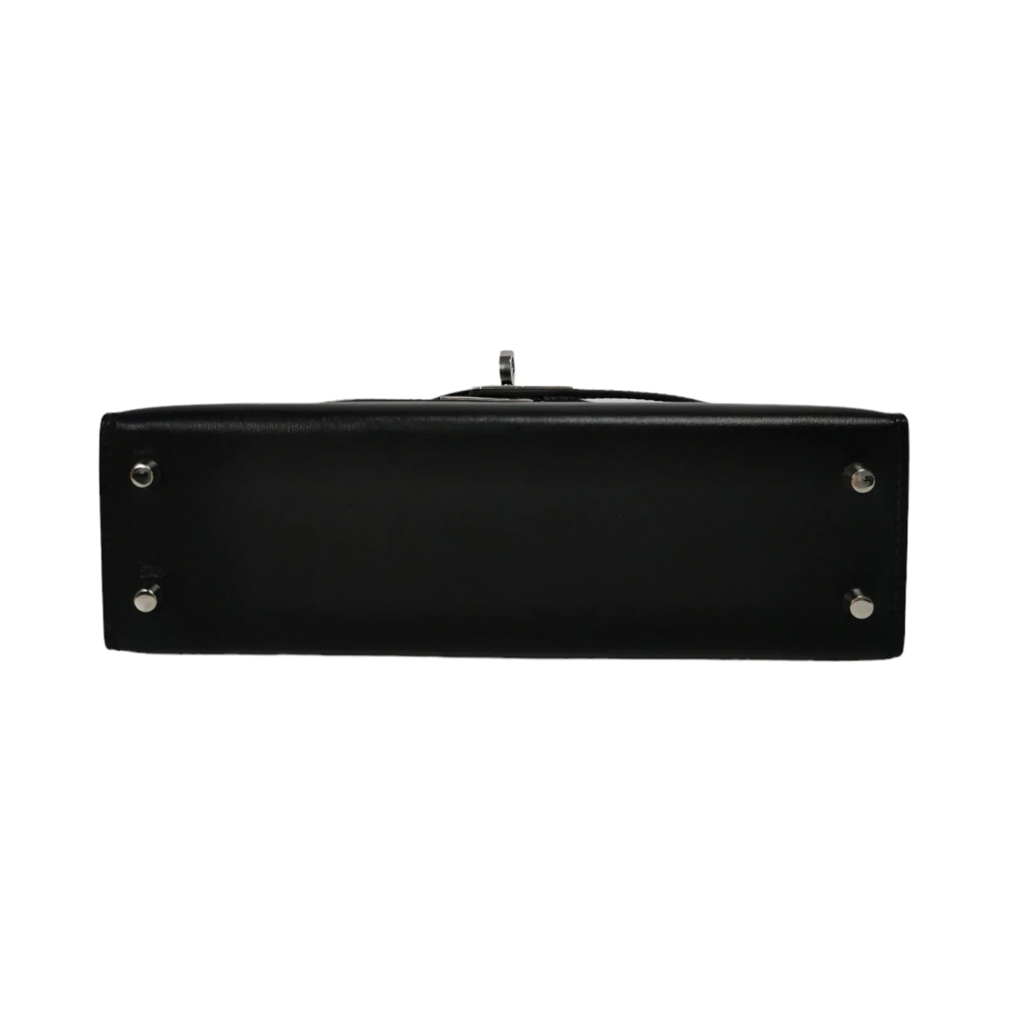 HermÃƒÆ’Ã‚Â¨s Kelly Mini Black Box Calfskin Palladium