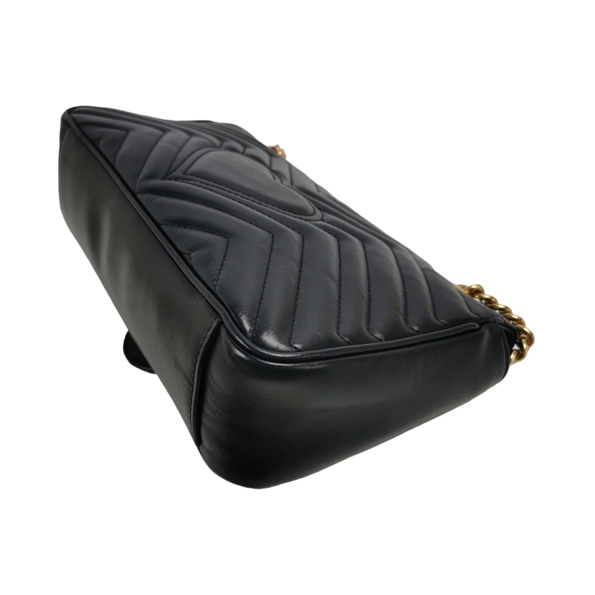 Gucci GG Marmont Small Black MatelassÃƒÆ’Ã‚Â© Leather
