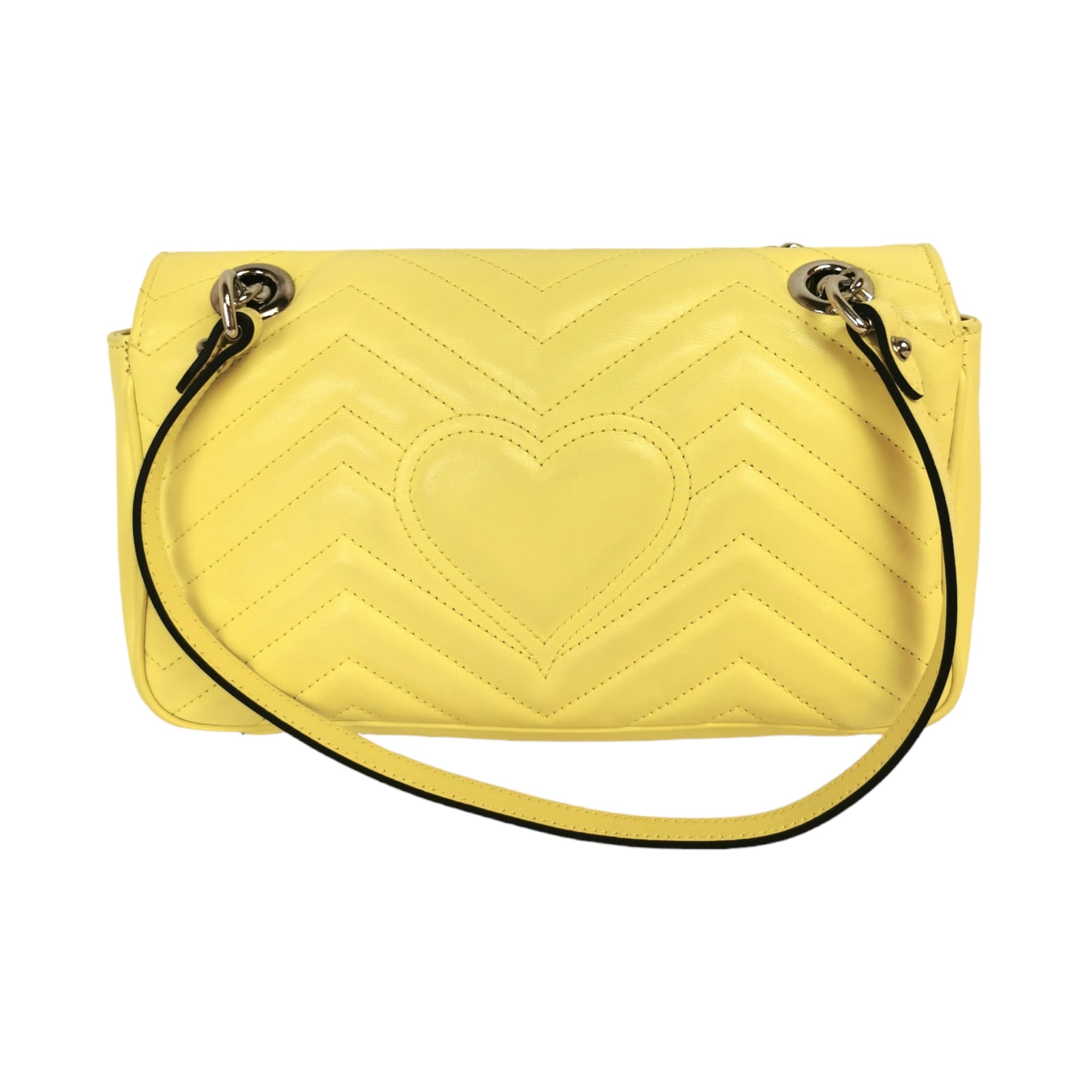 Gucci GG Marmont Small Yellow MatelassÃƒÆ’Ã‚Â© Leather