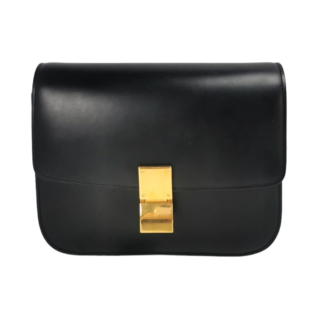 Celine Classic Medium Black Box Calfskin