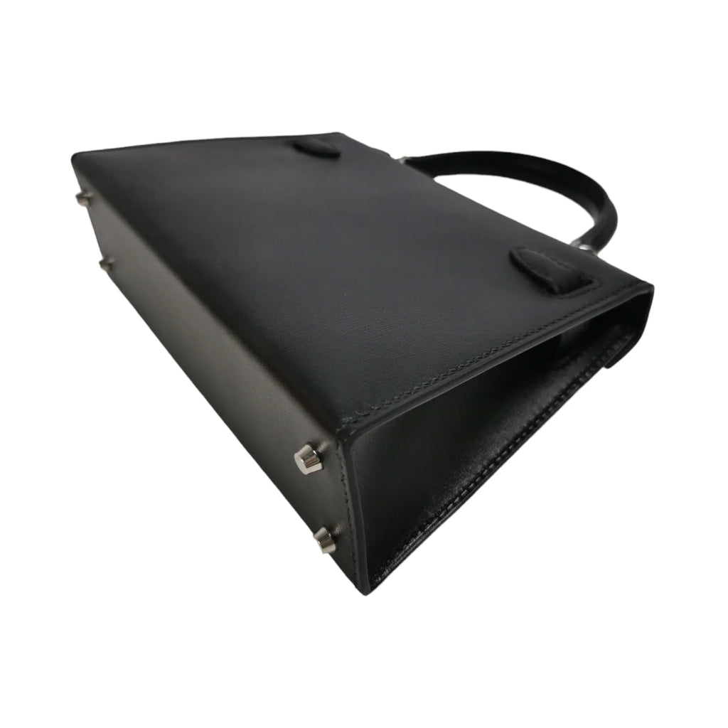 HermÃƒÆ’Ã‚Â¨s Kelly Mini Black Box Calfskin Palladium