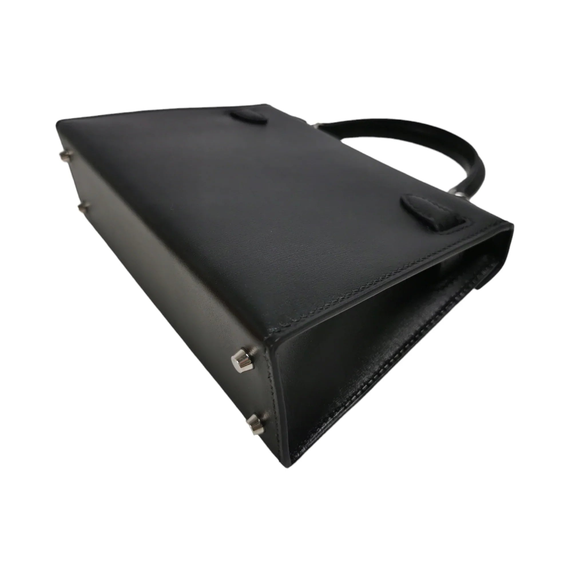 HermÃƒÆ’Ã‚Â¨s Kelly Mini Black Box Calfskin Palladium