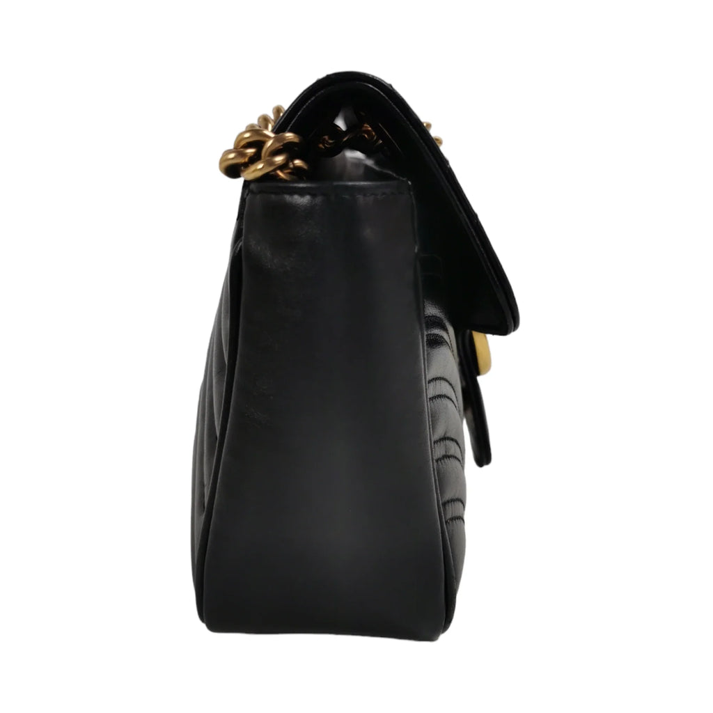 Gucci GG Marmont Small Black MatelassÃƒÆ’Ã‚Â© Leather