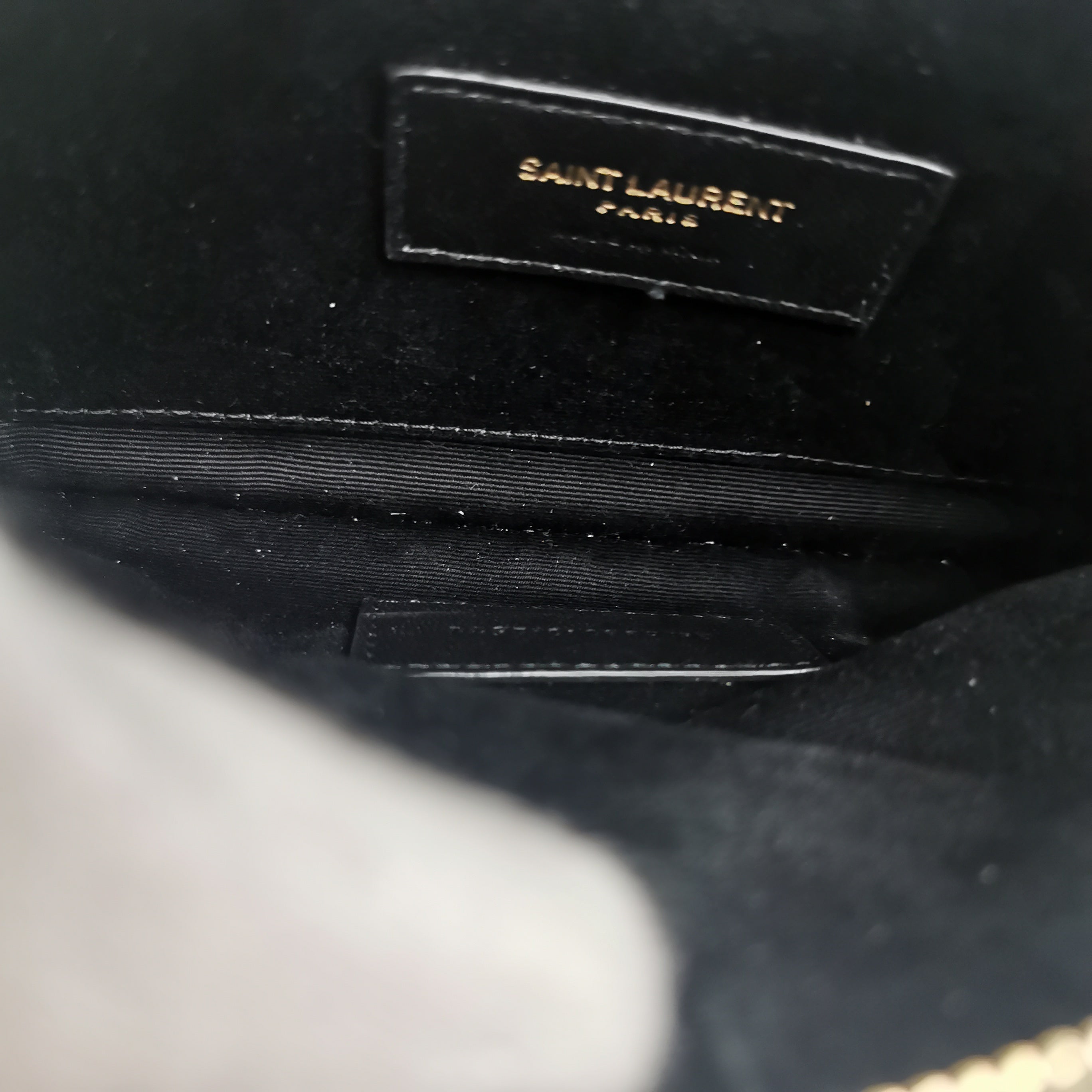 Yves Saint Laurent Olive Green Clutch