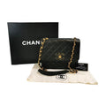 Vintage Chanel Flap Bag Black Lambskin Gold