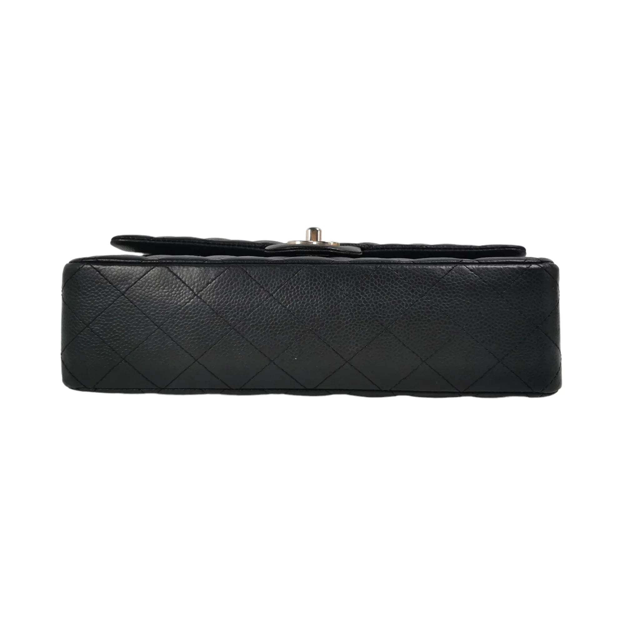 Chanel Classic Double Flap Medium Black Caviar Silver