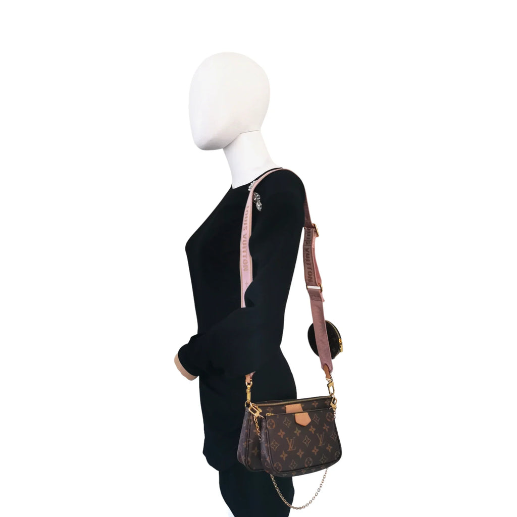 Louis Vuitton Multi-Pochette Accessoires Monogram Canvas Pink Strap