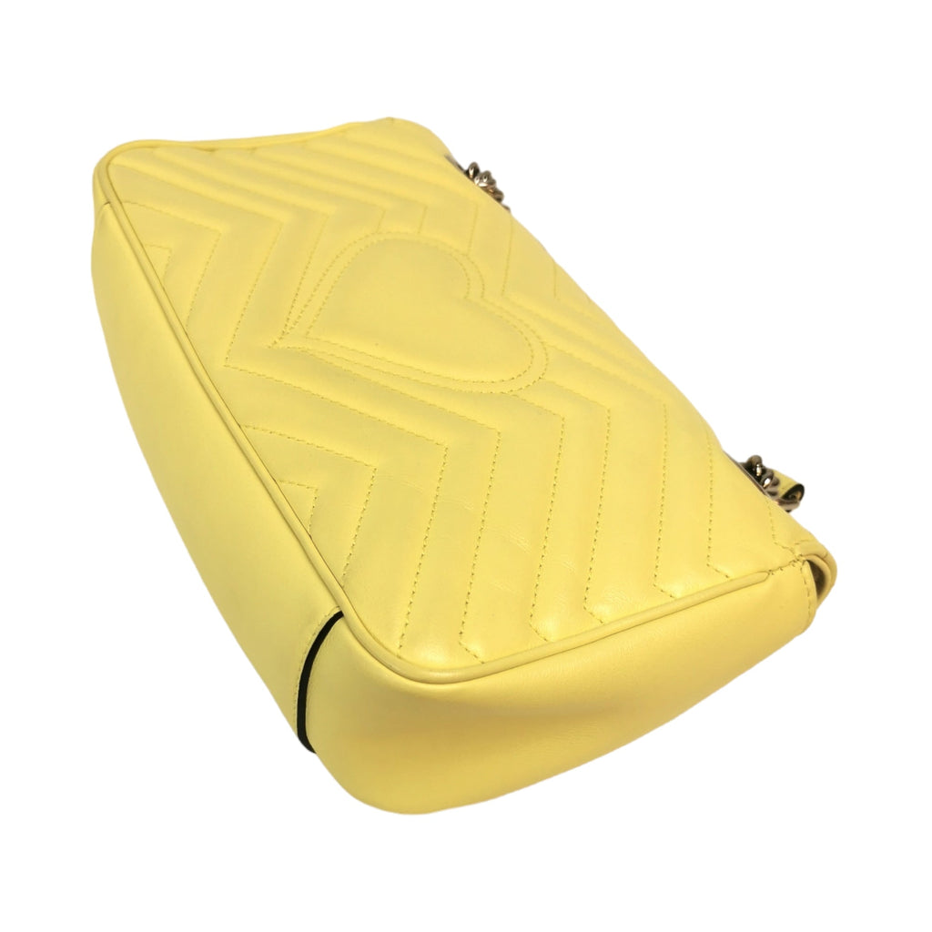 Gucci GG Marmont Small Yellow MatelassÃƒÆ’Ã‚Â© Leather