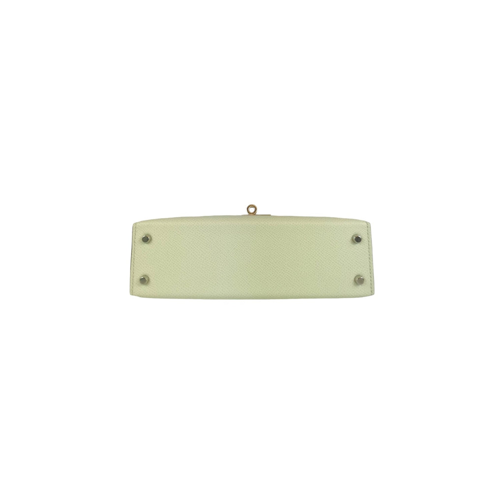 HermÃƒÆ’Ã‚Â¨s Mini Kelly Vert Fizz Epsom Palladium