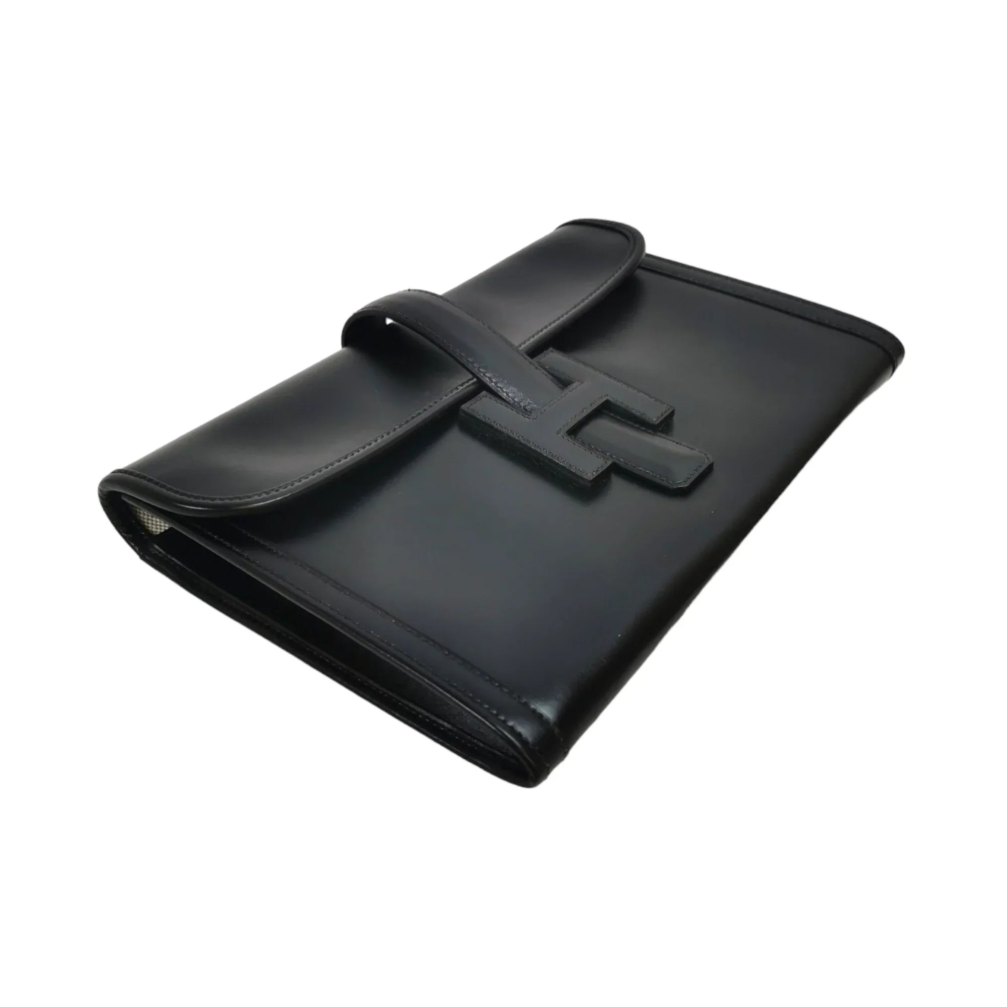 HermÃƒÆ’Ã‚Â¨s Jige Elan Clutch Small Black Box Calfskin