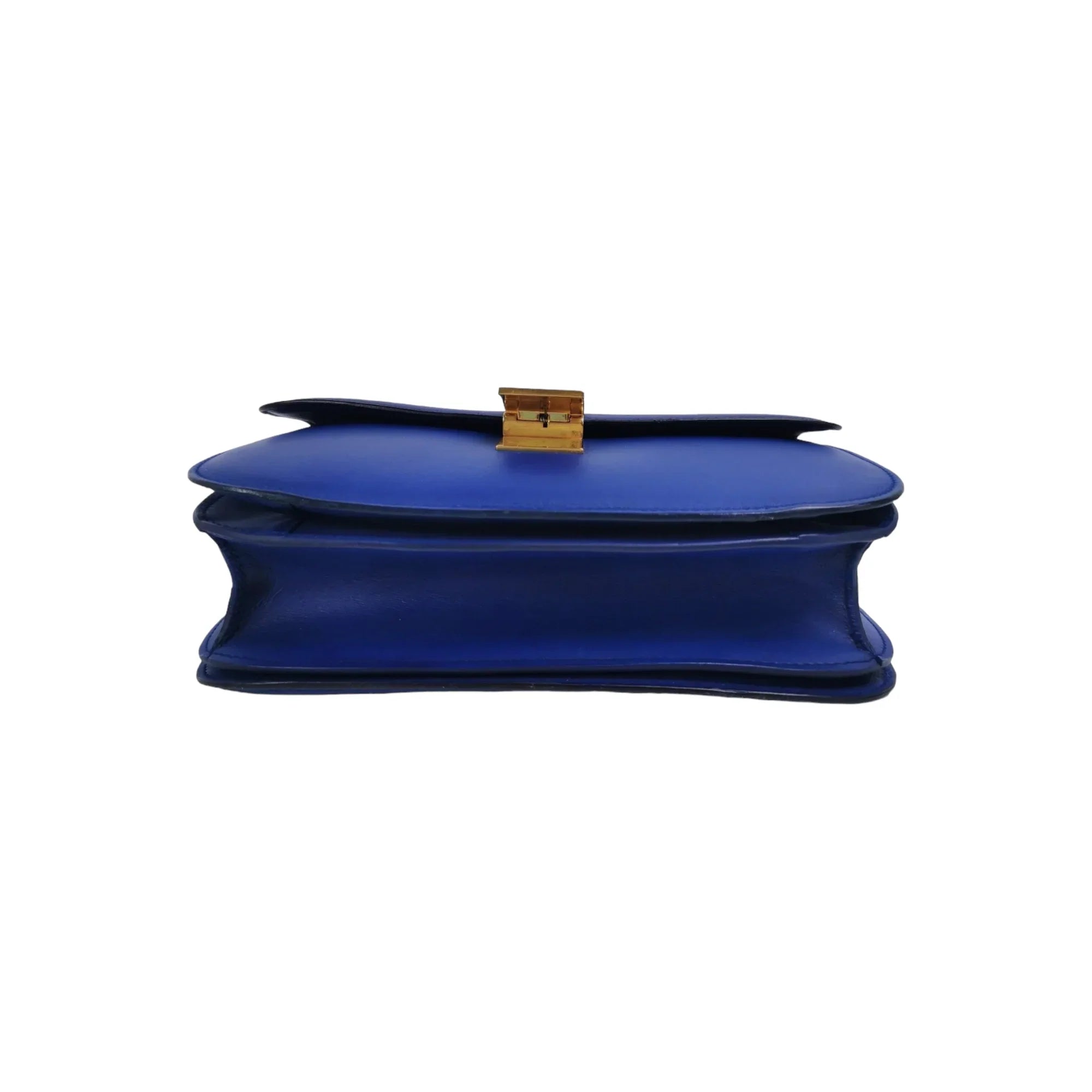 Celine Classic Medium Blue Box Leather Gold